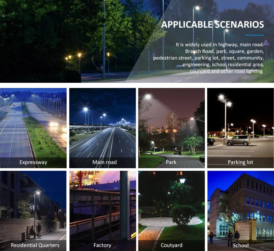 What are the different heights of LED street light poles? And which roads are they respectively suitable for?
